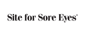 logo for site for sore eyes with name of the company