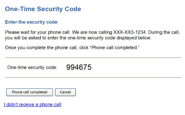 screenshot of summit state bank online banking one time security code page with miscellaneous text showing one time security code info and more