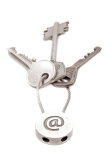 three keys on a keychain